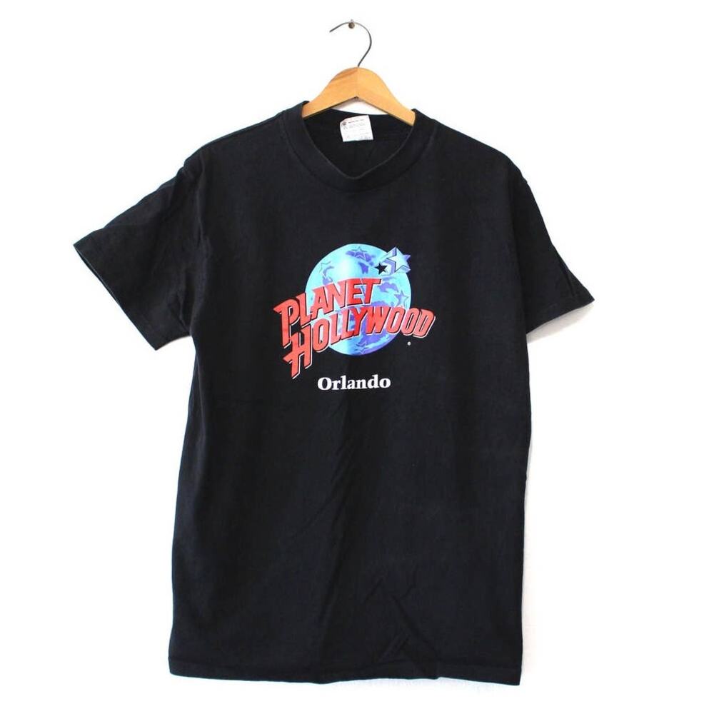 Vintage 90s Planet Hollywood Orlando Florida Black T-Shirt Men’s Large